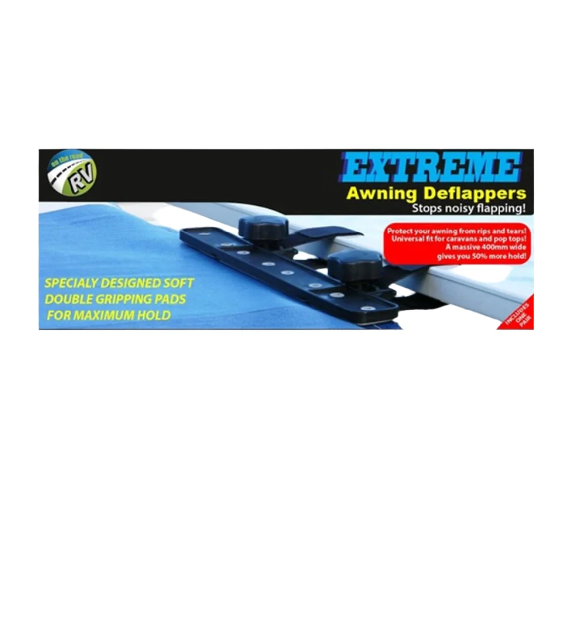 EXTREME AWNING DEFLAPPERS SUITS MOST CARAVANS AND POP TOP AWNINGS 0529 1 EXTREME AWNING DEFLAPPERS SUITS MOST CARAVANS AND POP TOP AWNINGS 0529