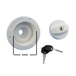 CARAVAN LOCKABLE WATER FILLER WITH CAP WITH KEYS WHITE 25MM HOSE 800-00900 COAST -Sports Outdoor 112590919056 1