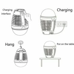RECHARGEABLE PORTABLE MOSQUITO MOZZIE KILLER BULB BUG ZAPPER LANTERN LIGHT CARAVAN -Sports Outdoor 12 200fe29c c0ec 477d b659 0e4d8f7f4d66