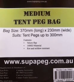 TENT PEG BAG SUPA-PEG SMALL TPB02 MOULD AND MILDEW RESISTANT -Sports Outdoor 12 82a6d3fe 6308 4d17 8b87 478dd4c4ec02