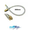 LPG BRAIDED GAS HOSE PIGTAIL CARAVAN POL - 1/4 INV FLARE 600MM - 51-FP14I600