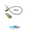 LPG BRAIDED GAS HOSE PIGTAIL CARAVAN POL X 1/4 MNPT 450MM - 51-FP14M450