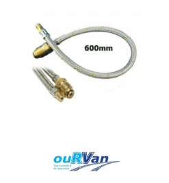 POL X 1/4 MNPT FLEXIBLE BRAIDED PIGTAIL 600MM LONG - 51-FP14M600