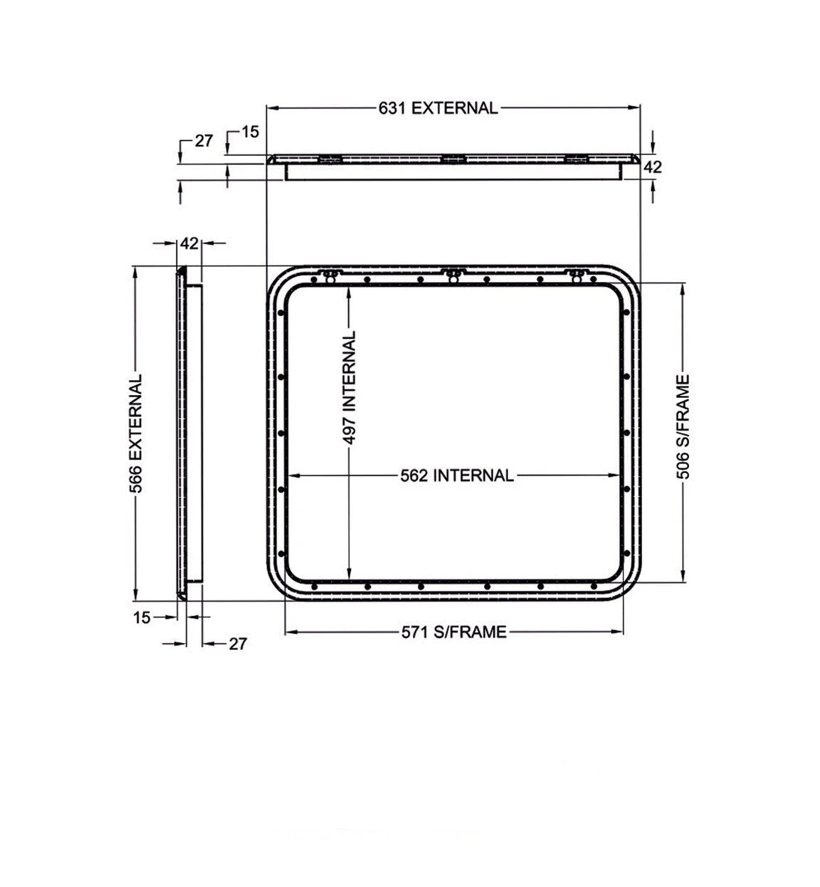 COAST DOOR 4 - BLACK 566 X 631 (M500-230) 600-00026 2 COAST DOOR 4 - BLACK 566 X 631 (M500-230) 600-00026 - Image 2