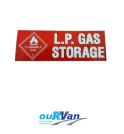 LPG GAS STORAGE STICKER CARAVAN RV MOTORHOME CAMPER TRAILER