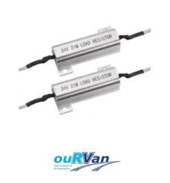 TWIN PACK NARVA 24 VOLT 21 WATT LED LOAD RESISTOR 90036BL2 CARAVAN TRAILER CAR