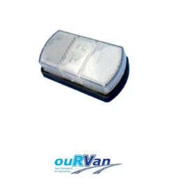 WHITEVISION FM8CLEDW LED FRONT CLEARANCE LIGHT 9-33V CLIP MOUNT - (WHITE BACKING)