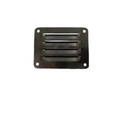 75MM X 100MM FLUTED ALUMINIUM VENT - BLACK