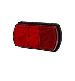 WHITEVISION RM8RLEDW LED RED REAR CLEARANCE LIGHT 9-33V CLIP MOUNT (WHITE BACKING)