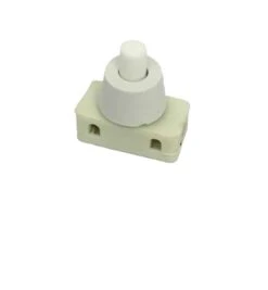 SPST BEDLAMP SWITCH SP0735 PUSH BUTTON WHITE SINGLE POLE 240V 2A CARAVAN RV